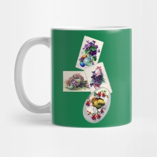 Eggs and Violets - Springtime Victorian Ephemera Mug